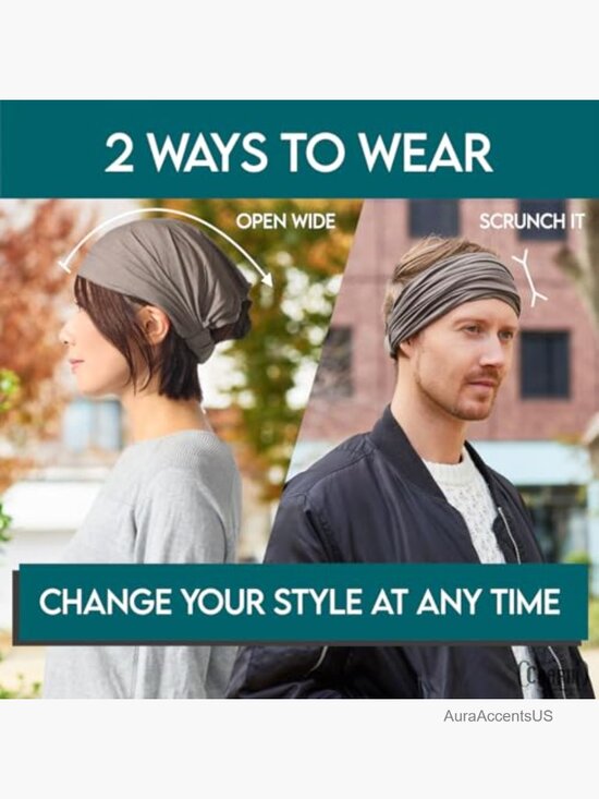 Unisex Stretch Japanese Style Bandana Headband for Sports & Daily Wear (M/L) main image 4